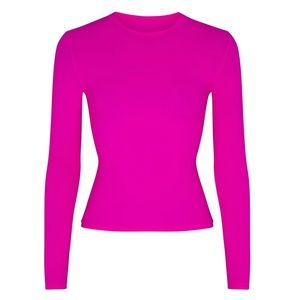 FUCHSIA -FITS EVERYBODY LONG SLEEVE T-SHIRT